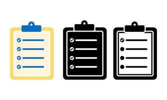 clipboard icon Taskbar checklist illustration of icon symbol vector