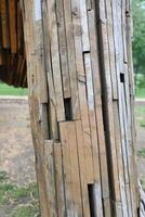 Detailed Representation of a Wooden Structure Featuring Rich Natural Textures and Patterns photo