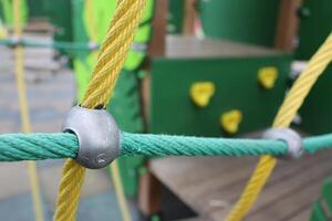 Colorful Adventure Playground Equipment Featuring Exciting Rope Structure for All Ages photo