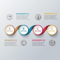 element for infographic. Template for diagram, graph, presentation and chart. Business concept with 4 options, parts, steps or processes. Abstract background. vector