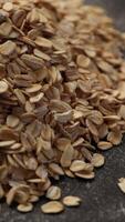 a pile of oats on a table video
