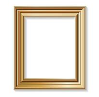 Rich Carved Golden Picture Frame Portrait Orientation vector