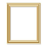 Carved Golden Picture Frame Portrait Orientation Middle Size vector