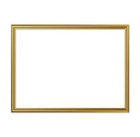 Realistic Golden Frame Thin Landscape Illustration vector