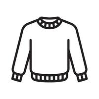 Minimalist Crew Neck Sweater Drawing in Clean Outline Style vector