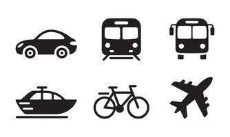 Clean Vehicle Icons Set for Transport and Delivery Projects vector