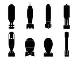 silhouette of atomic nuclear bomb vector
