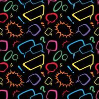 colorful comic bubble chat pattern vector