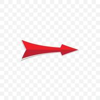 Red Arrow Graphic Isolated for Business Infographic vector
