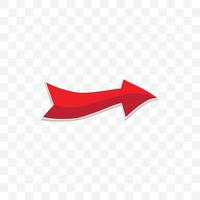 Red Arrow Icon for Navigation or Pointer vector