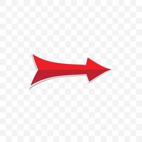 Minimal Red Arrow Illustration for Web Use vector
