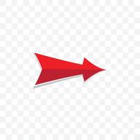 Straight Red Arrow Element vector
