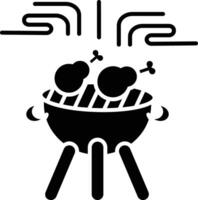 Delicious Grilled Chicken Legs on a Barbecue Grill. A Simple Illustration vector