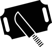 Kitchen Utensils Icon Design Knife and Chopping Board Graphic Illustration. vector
