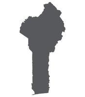 Benin map. Map of Benin in grey color vector