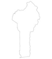 Benin map. Map of Benin in white color vector
