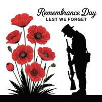 Minimalist Remembrance Day Art. vector