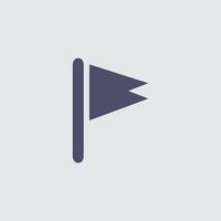 Isolated flag graphic represents location, navigation, or a marker on a map with a simple and clear design. vector