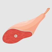 a raw meat is shown on a white background vector