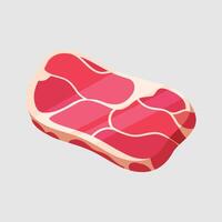 isometric illustration of a piece of meat vector