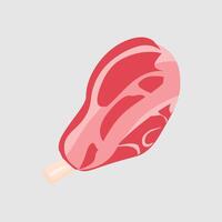 meat on a stick icon isolated on a white background vector