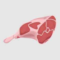 Lamb chop with bone fresh meat product food icon vector