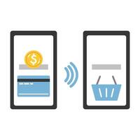 E-payments and transactions on mobile devices vector