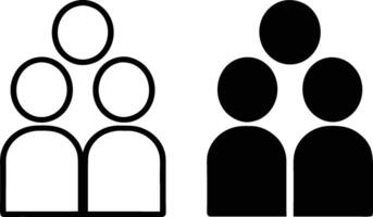 Simple group of people icons representing teamwork and community. vector