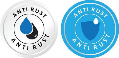 Certified Anti Rust and Shield Icons for Safety Label Use vector