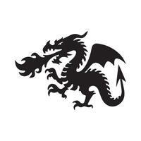 Mythical Dragon Silhouette for Fantasy and Cultural Concepts vector