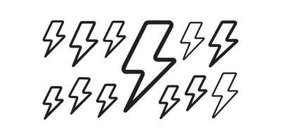 Electric Shock Warning Icons for Power and Energy Concepts vector