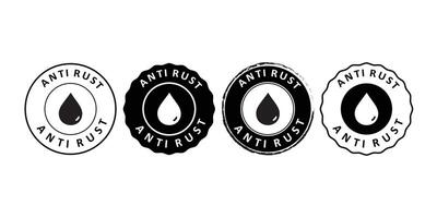 Multiple Anti Rust Icons for Quality and Packaging Assurance vector