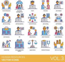 Human resources icons set, vol 3 vector
