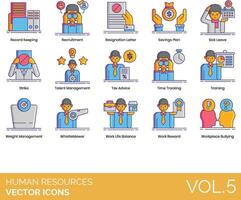 Human resources icons set, vol 5 vector