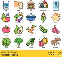 Grocery store icons set, vol 2 vector