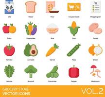 Grocery store icons set, vol 2 vector