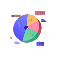 A pie chart with various items on it png