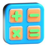 A calculator icon with four different colors png