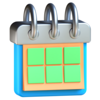 A calendar icon with four squares on it png