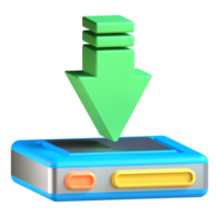A blue and green device with an arrow pointing up png