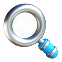 A magnifying glass with a green object inside png