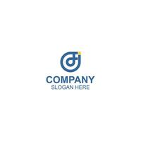 letter f logo design for technology or company with creative illustration vector