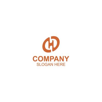 letter h logo design for company icon or business with creative illustration