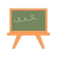 Back to school icons with classroom and stationery flat items. vector
