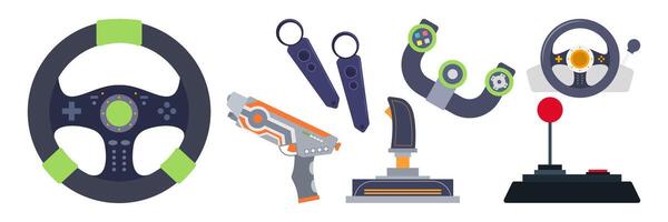 Modern Game Console Set Illustration. vector