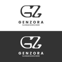 modern GZ monogram logo design for brand identity vector