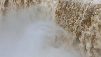 Mighty Iguazu Falls with strong torrents and dramatic riverside walkways video