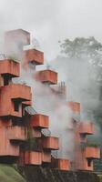 Misty Mountaintop Modern Architecture A Unique Building Design. photo