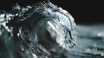 Close Up of an Ocean Wave, Water Texture and Movement. photo