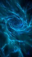 Abstract Swirling Blue Energy A mesmerizing digital artwork depicting a vibrant vortex of light and energy. photo